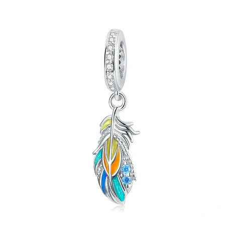 feather Pandora Jewelry fits bracelet charm affordable