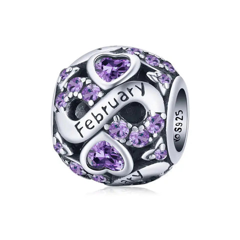 February Birthstone Charm