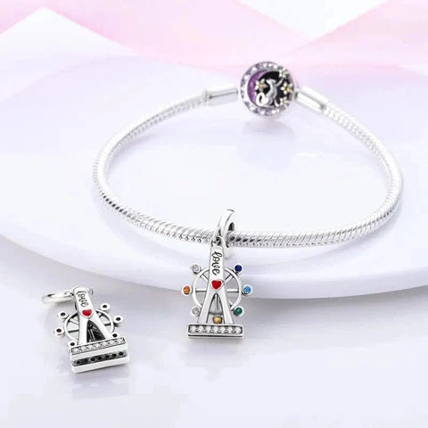 jewlouli ferris wheel dangle pandora charm jewelry fits pandora bracelet