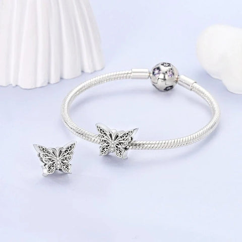 jewlouli filigree butterfly elegance pandora charm jewelry fits pandora bracelet