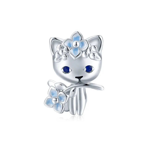 Floral Cat Charm - Floral Cat Charm