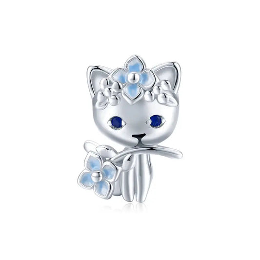 Floral Cat Charm