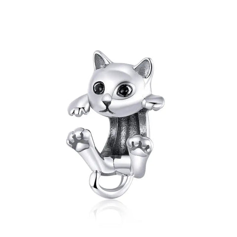 Silver Cat Charm - Silver Cat Charm