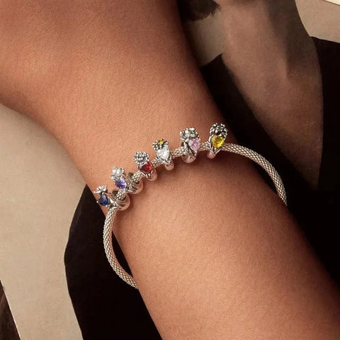 jewlouli floral heart birthstone charmscharmjewlouli jewelry fits pandora bracelet