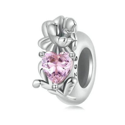 jewlouli floral heart birthstone charmscharmjewlouli jewelry fits pandora bracelet