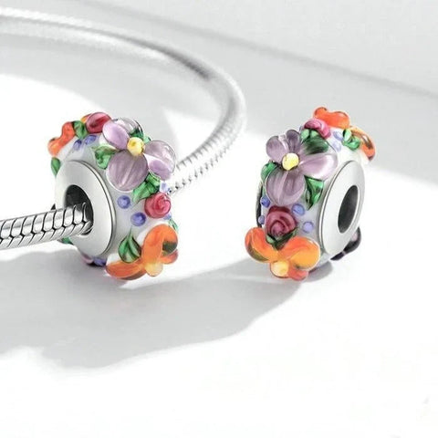 Floral Murano Glass Bead - Floral Murano Glass Bead