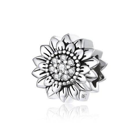 Floral Silver Charm