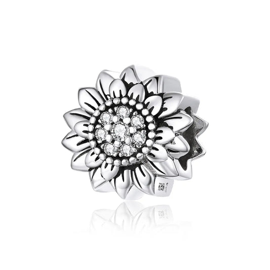 Floral Silver Charm