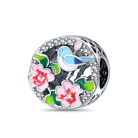 Bird & Floral Charm
