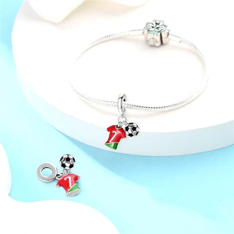 Football Charm Portugal CR Siuu Dangle Charm