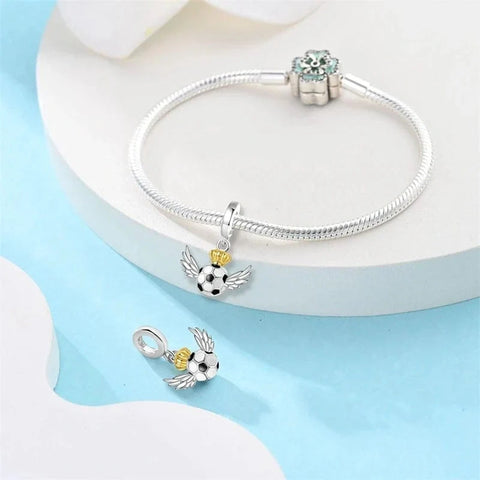 Football Pedestal Champions Dangle Charm - Football Pedestal Champions Dangle Charm