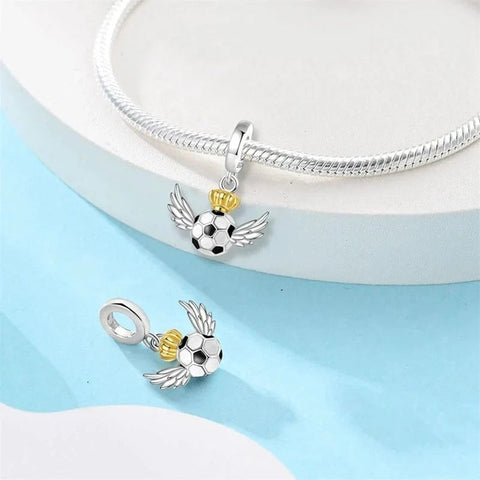Football Pedestal Champions Dangle Charm - Football Pedestal Champions Dangle Charm