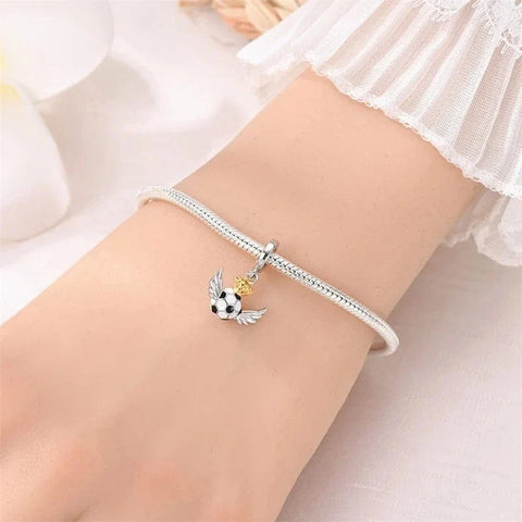 Football Pedestal Champions Dangle Charm - Football Pedestal Champions Dangle Charm