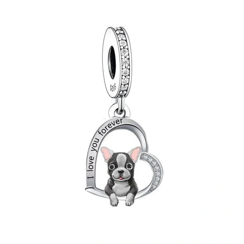 jewlouli french bulldog dog pandora charm jewelry fits pandora bracelet