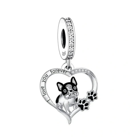 jewlouli french bulldog love pandora charm jewelry fits pandora bracelet