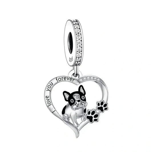 jewlouli french bulldog love pandora charm jewelry fits pandora bracelet