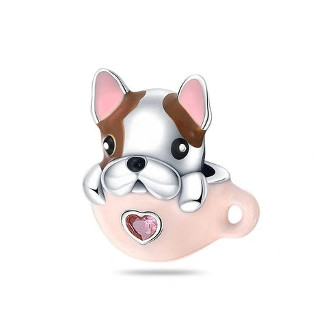 jewlouli french bulldog pug mug cupcharmjewlouli jewelry fits pandora bracelet