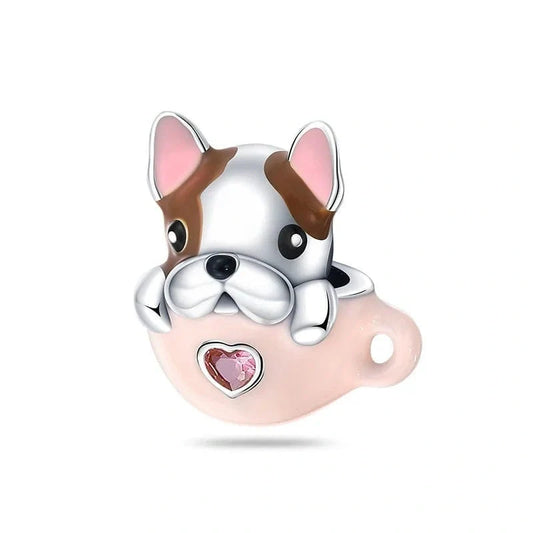 jewlouli french bulldog pug mug cupcharmjewlouli jewelry fits pandora bracelet