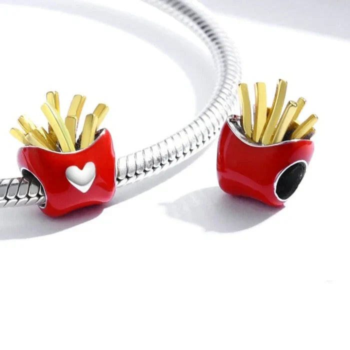 french-fries affordable fits Pandora bracelet charm Jewelry