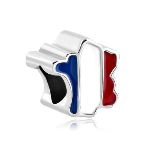 jewlouli french-map-flag-pandora-charm-jewelry fits pandora bracelet