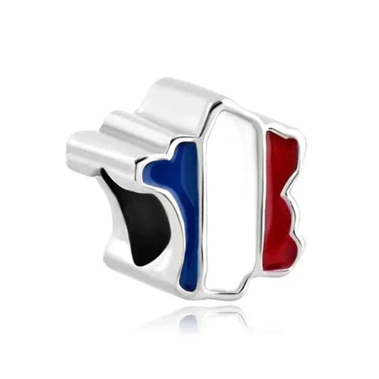 jewlouli french-map-flag-pandora-charm-jewelry fits pandora bracelet