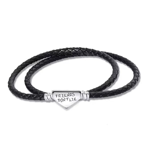 Friends don't lie double black bracelet - Friends don't lie double black bracelet