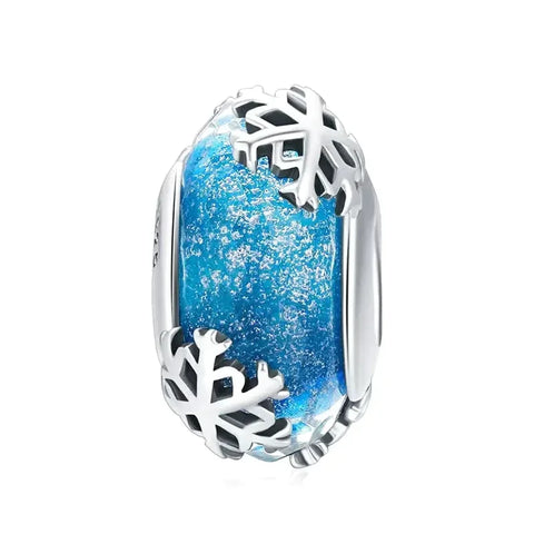 Frozen Murano Glass Bead - frozen-murano-glass-bead fits Pandora bracelet charm affordable Jewelry