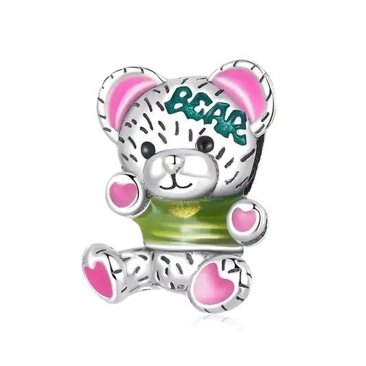 fuzzy-teddy-bear-charm Pandora fits bracelet affordable Jewelry charm