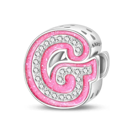 G pink charm letter