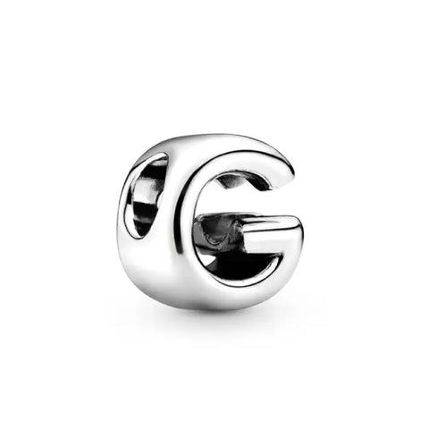 Silver Letter Clear G Charm - Silver Letter G Charm