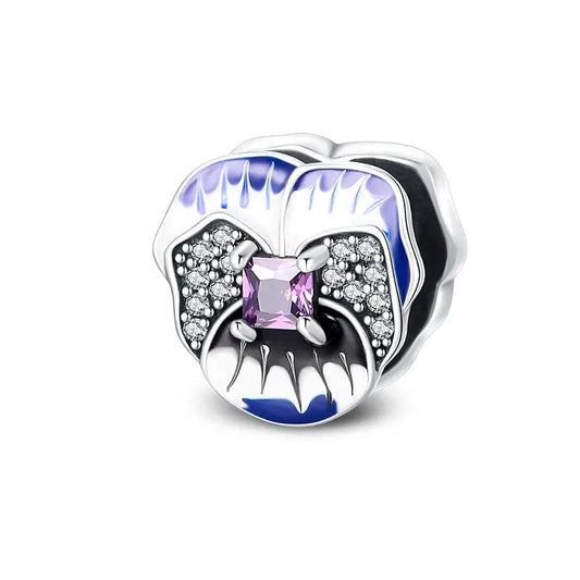 Butterfly Blue silver Charm