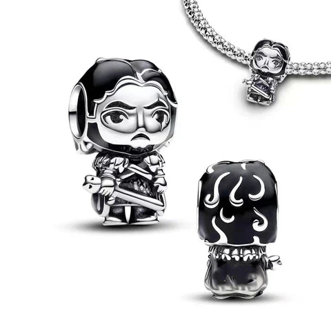 Game of Thrones Jon Snow Charm - Jon Snow charm, honoring the beloved character from Game of Thrones.