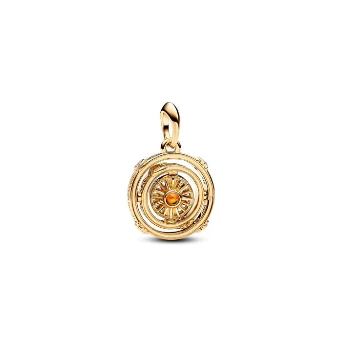 Symbolic spinning astrolabe charm inspired by Game of Thrones, perfect for unique bracelets