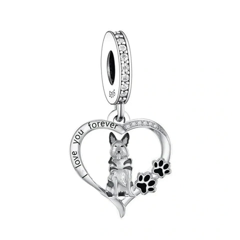 German Shepherd Dog Charm - jewlouli german shepherd dog pandora charm jewelry fits pandora bracelet