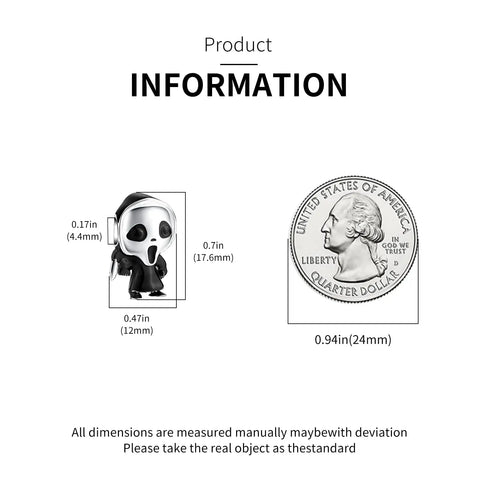 Ghost face with a knife charm