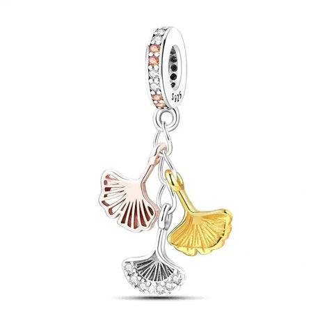 gingko-leaf-charm charm fits Pandora bracelet affordable Jewelry