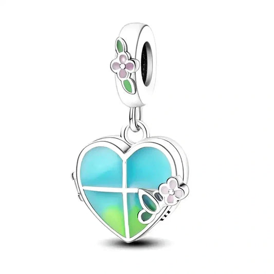 glass-heart-window-charm charm Jewelry affordable fits Pandora bracelet