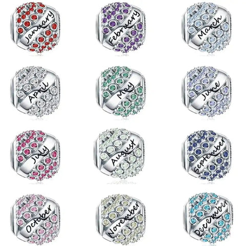 Glittering Birthstone Bead Charms - Glittering Birthstone Bead Charms