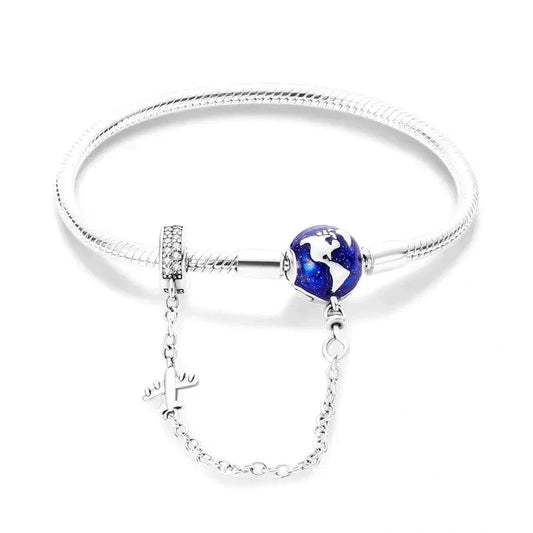 globe-charm-bracelet fits Pandora bracelet charm affordable Jewelry