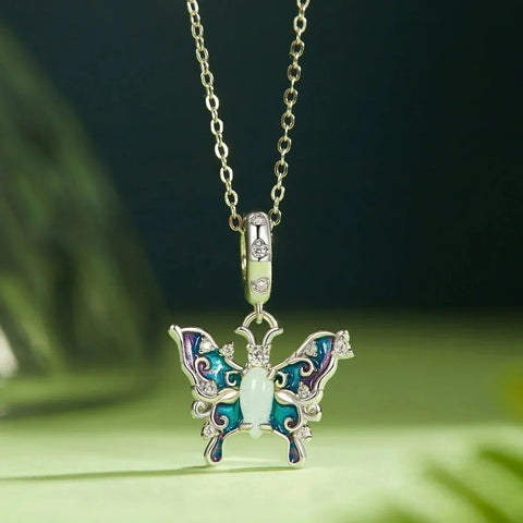 jewlouli glow in the dark luminous celestial butterfly dangle pandora charm jewelry fits pandora bracelet
