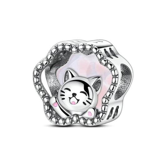 Glow in the Dark Luminous Smiling Cat Charm