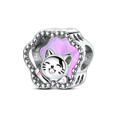 Glow in the Dark Luminous Smiling Cat Charm - Glow in the Dark Luminous Smiling Cat Charm
