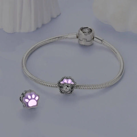 jewlouli glow in the dark luminous smiling cat charm jewlouli jewelry fits pandora bracelet
