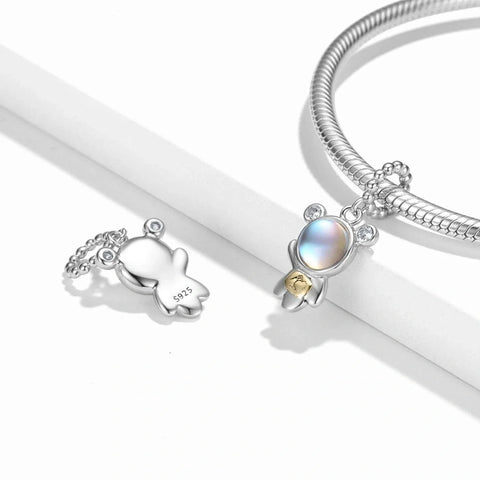 jewlouli glowing bear dangle pandora charm jewelry fits pandora bracelet