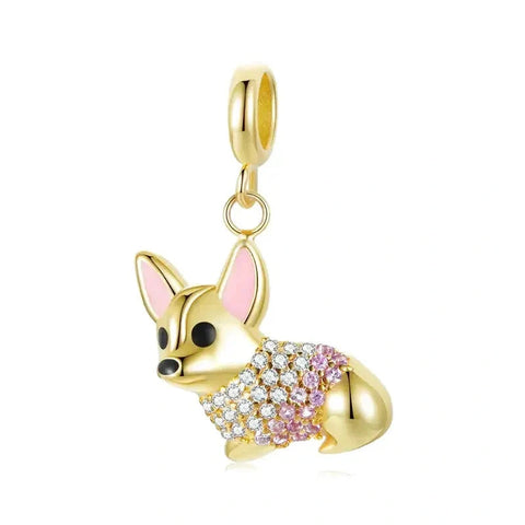 Gold Chihuahua Charm - Gold Chihuahua Charm