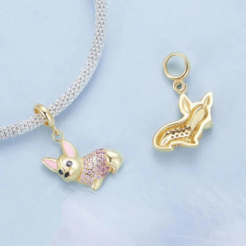 Gold Chihuahua Charm