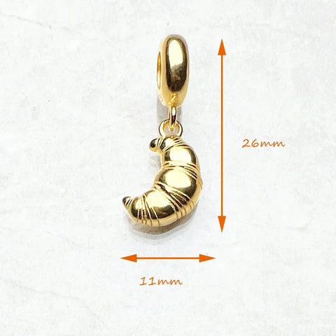 Gold Croissant Charm