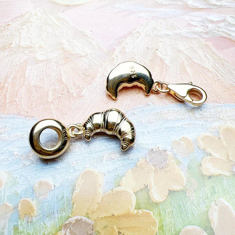 Gold Croissant Charm - Gold Croissant Charm