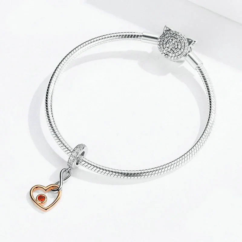 gold-heart-infinity-charm Jewelry fits Pandora bracelet affordable charm