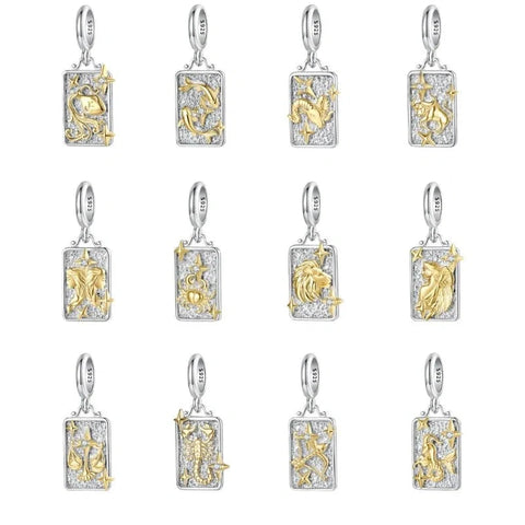 Gold & Silver Astrology Signs Zodiac Constellation Charms